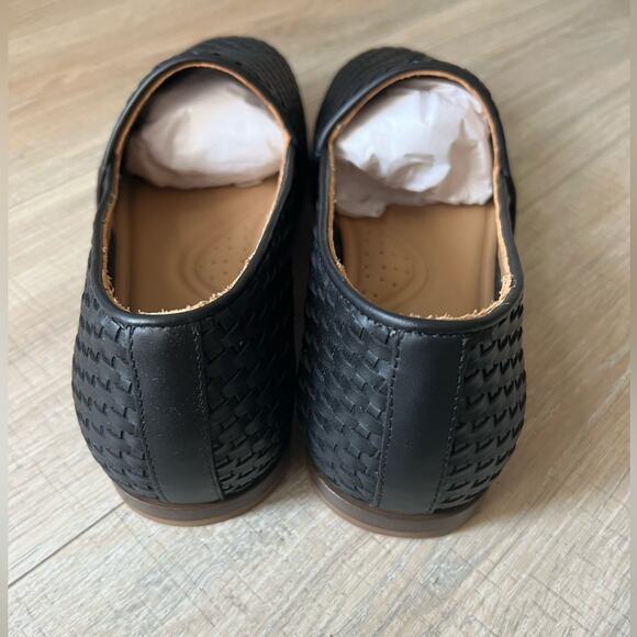 NEW Nisolo Alejandro slip on leather shoe woven black main image 6